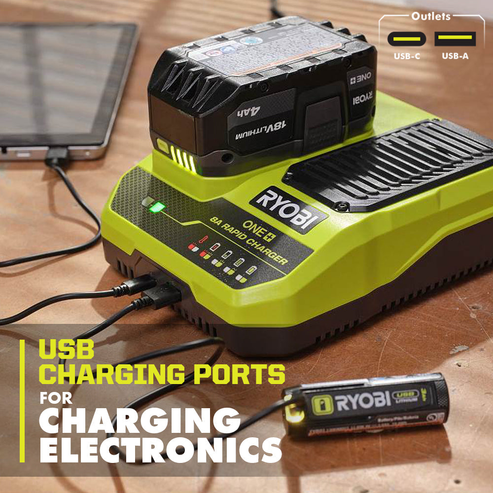 18V ONE+ 8A RAPID CHARGER