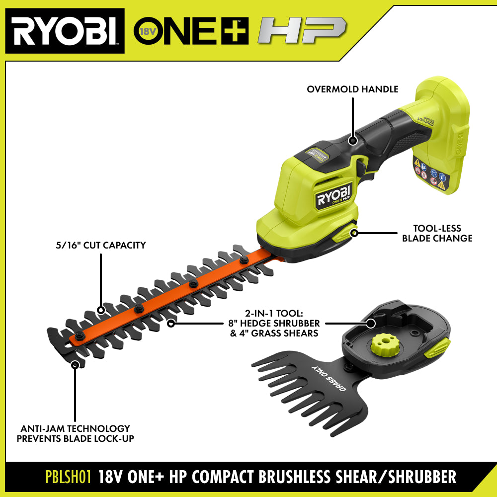 18V ONE+ HP Compact Brushless Shear/Shrubber