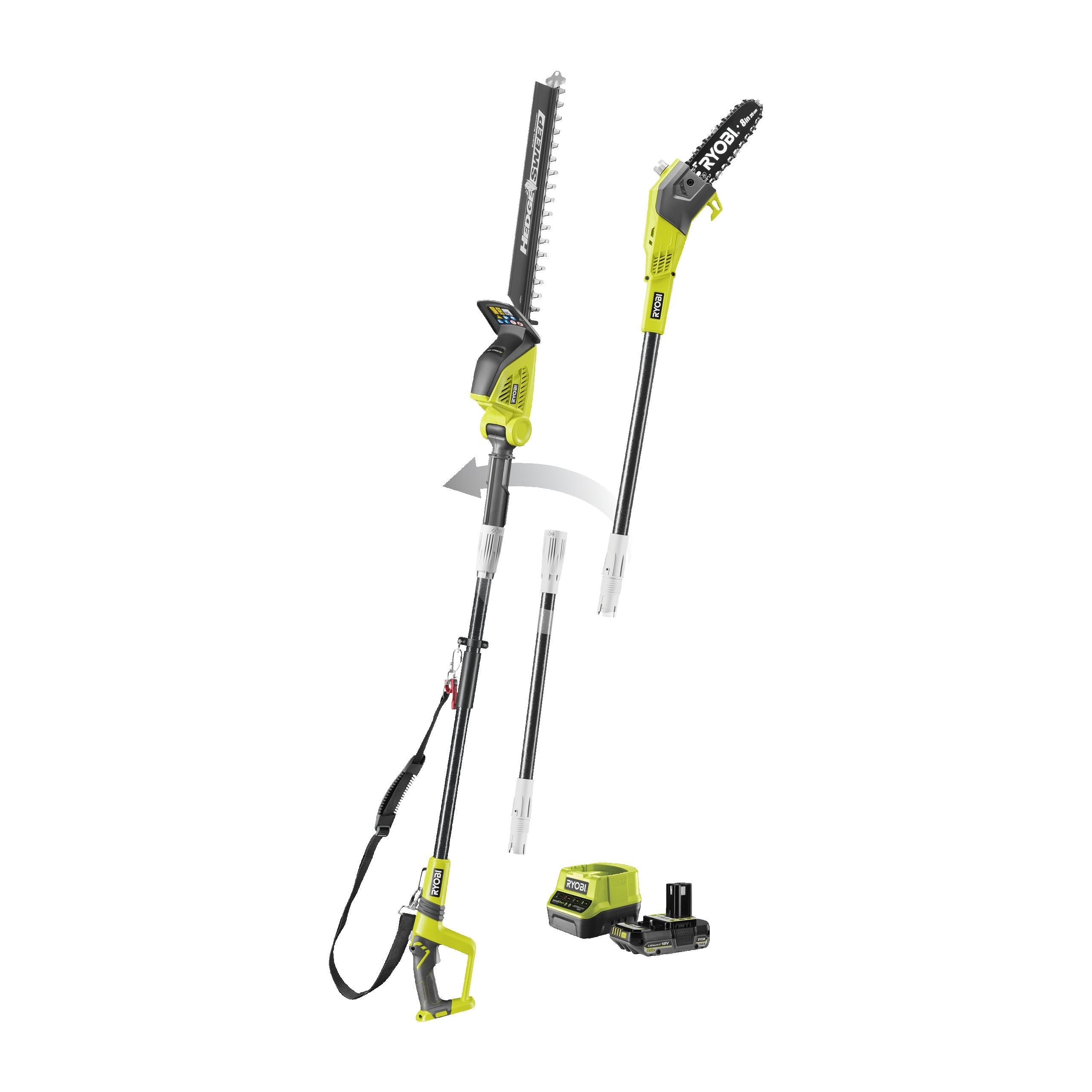 ONE+™ 18V 20 cm Telescopische Accu Snoeikettingzaag & 45 cm Heggenschaar Combokit (incl. 1x 2,0 Ah accu & lader)
