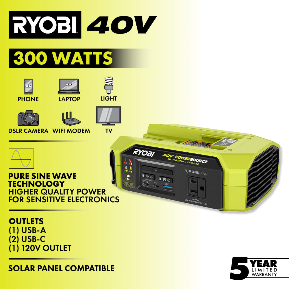 40V 300W Power Source/Charger
