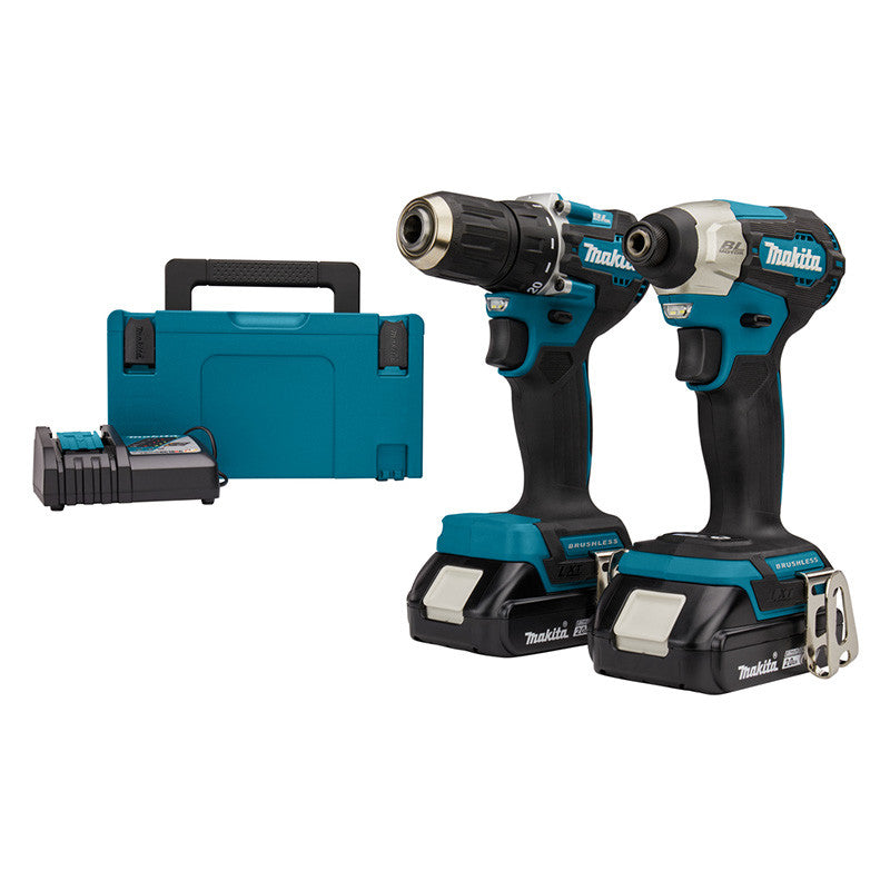 MAKITA DLX2423AJ 2-tool pack - 18V with DDF487 drill + DTD157 impact driver + 2 x 2Ah batteries + charger